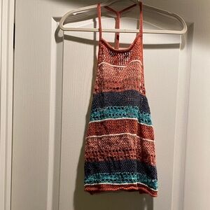 American Eagle Outfitters Multicolor Crochet Tank Top